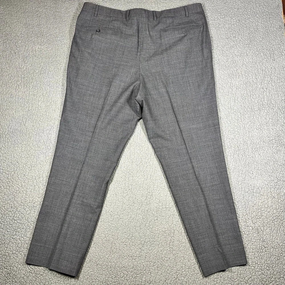 Santorelli Romeo Mens 40 Grey Virgin Wool Flat Front Dress Pants Italy F14T-351